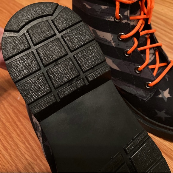 NEW RAAD Camo Stars Stripes Work Boots 8.0 8.5 Camouflage Green Black Shearling - Picture 8 of 12